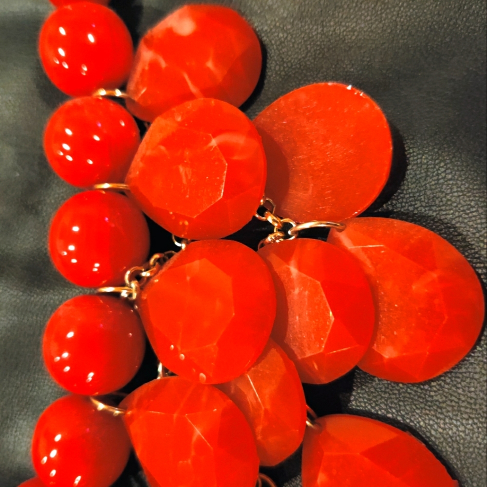 Red Statement Necklace - image 4